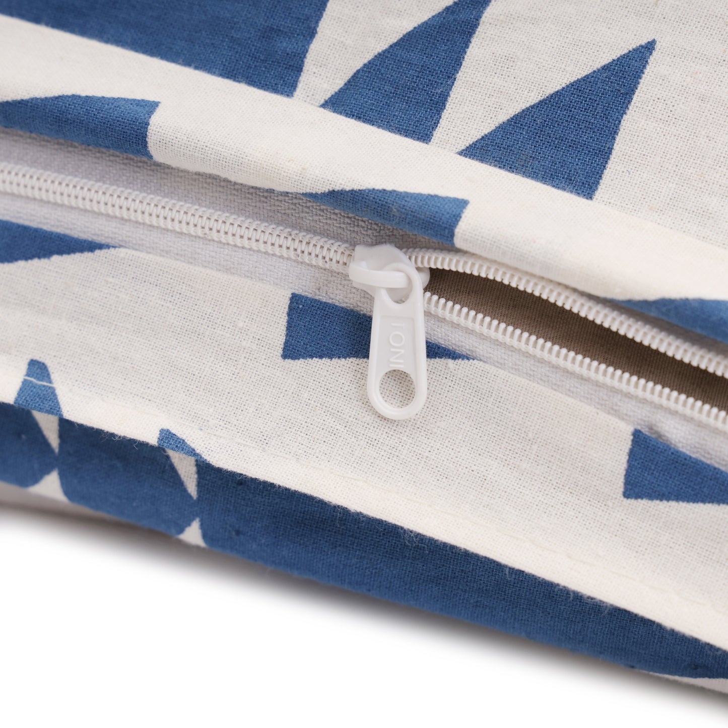 Mathematical Abstract & Geometrical Pattern Bedsheet in Prussian Blue Color Collection Premium Organic Cotton Ethnic Printed Bedsheet
