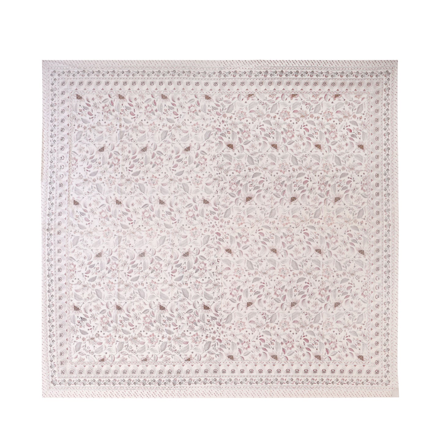 HANDCRAFTED KATHA PRINT ORGANIC COTTON BEDSHEET -INTRICATE AND ARTISANAL CRAFT
