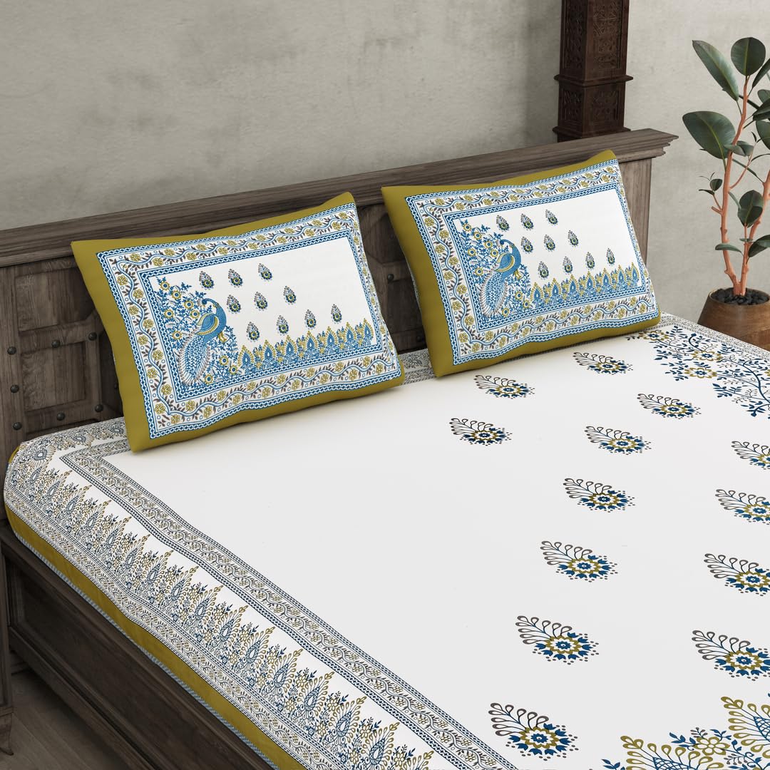 PREMINUM, AUTHENTIC TRIBAL WING CREATURE WITH HENNA FOREST BELL BORDER BEDSHEET