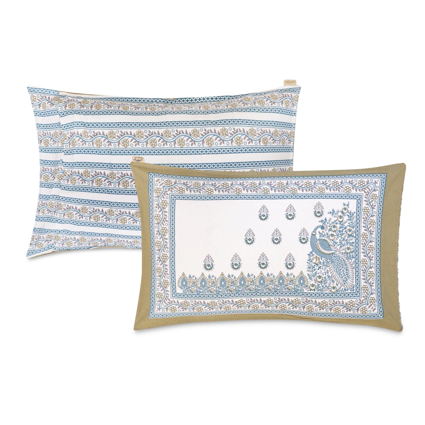 PREMINUM, AUTHENTIC TRIBAL WING CREATURE WITH HENNA FOREST BELL BORDER BEDSHEET