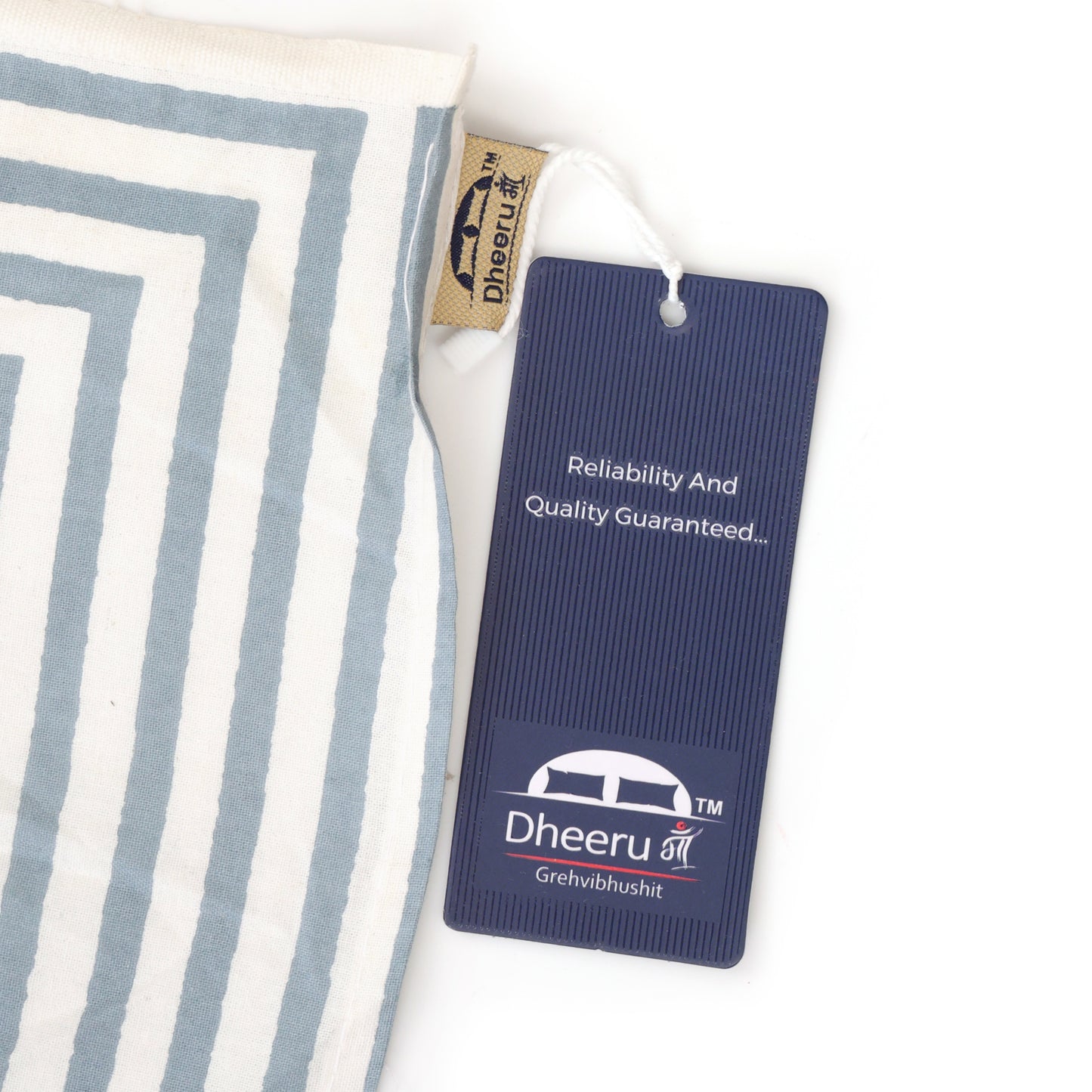 ARTISAN ELEGANCE PRUSSIAN IMPERIAL BLUE WINGED CREATURE PATTERN PREMIUM ORGANIC COTTON ETHNIC BLOCK PRINTED BEDSHEET