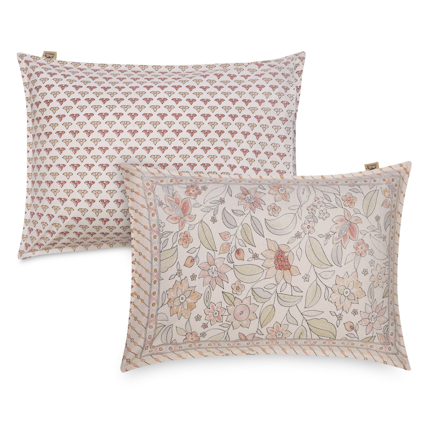 HANDCRAFTED KATHA PRINT ORGANIC COTTON BEDSHEET -INTRICATE AND ARTISANAL CRAFT