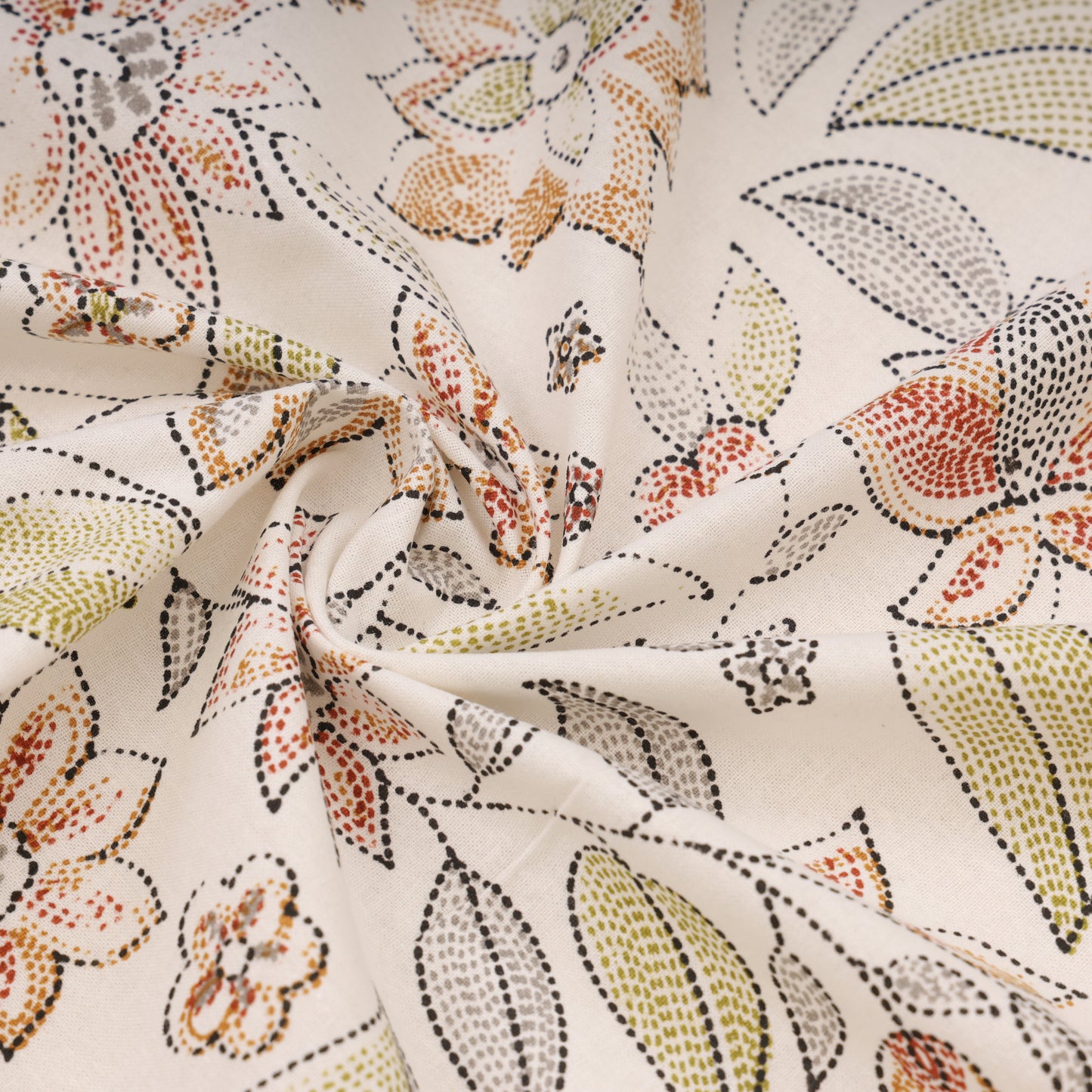 HANDCRAFTED KATHA PRINT ORGANIC COTTON BEDSHEET -INTRICATE AND ARTISANAL CRAFT