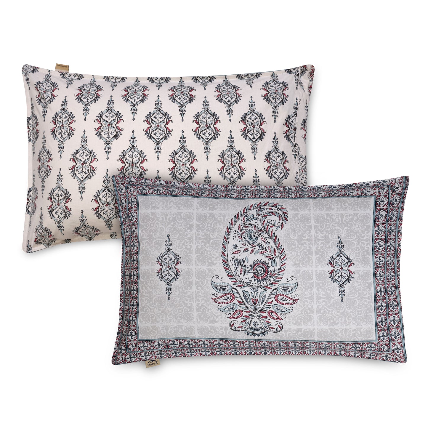 HANDCRAFTED KATHA PRINT ORGANIC COTTON BEDSHEET -INTRICATE AND ARTISANAL CRAFT-