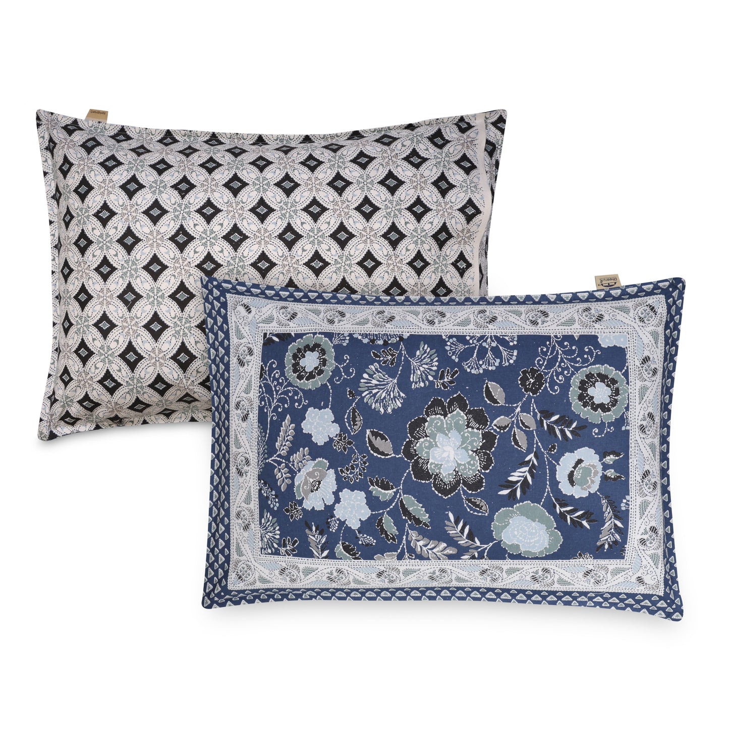 HANDCRAFTED KATHA PRINT ORGANIC COTTON BEDSHEET -INTRICATE AND ARTISANAL CRAFT