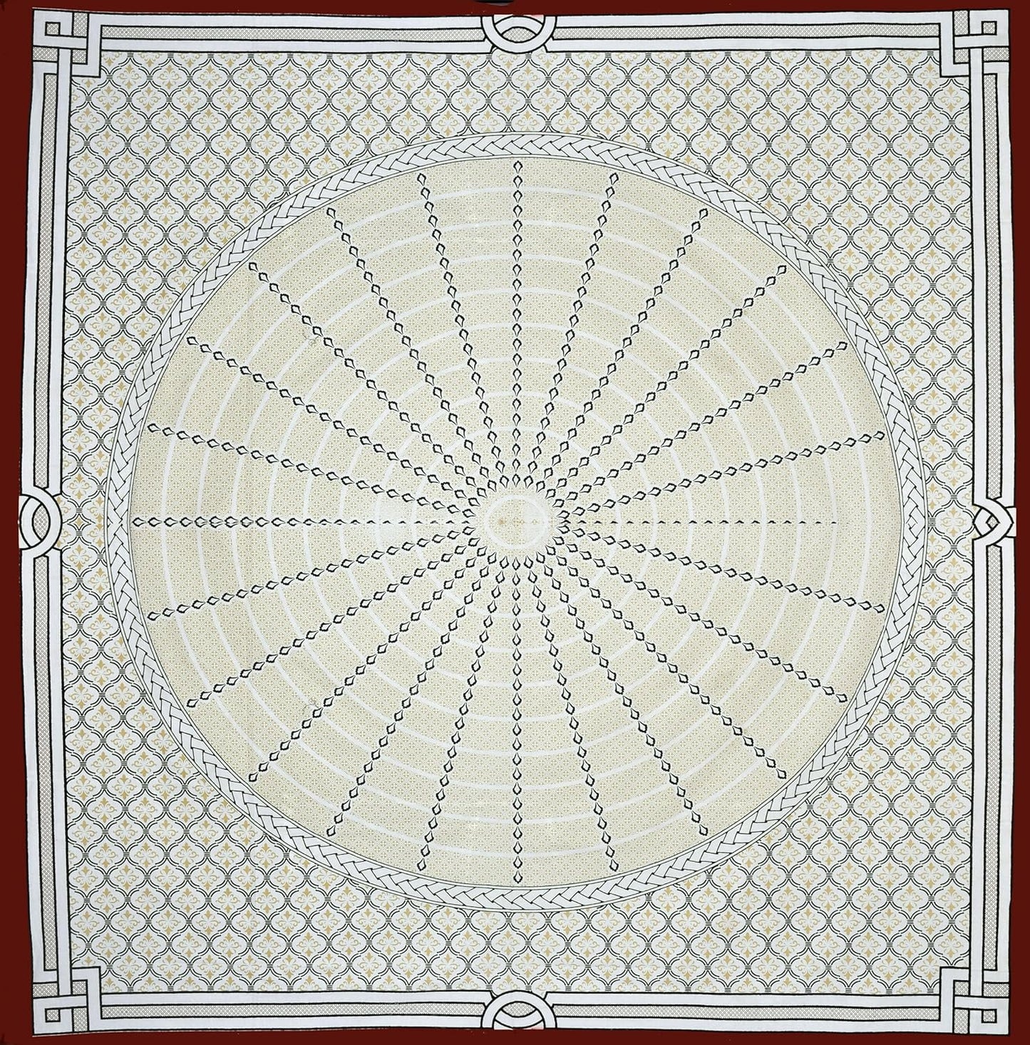 MATHEMATICAL ABSTRACT & EMPIRE CONCENTRIC PATTERN PREMIUM ORGANIC COTTON BEDSHEET