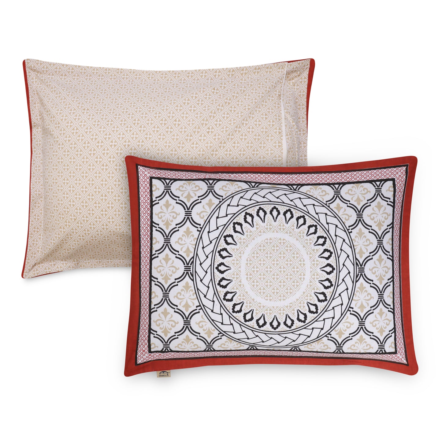 MATHEMATICAL ABSTRACT & EMPIRE CONCENTRIC PATTERN PREMIUM ORGANIC COTTON BEDSHEET