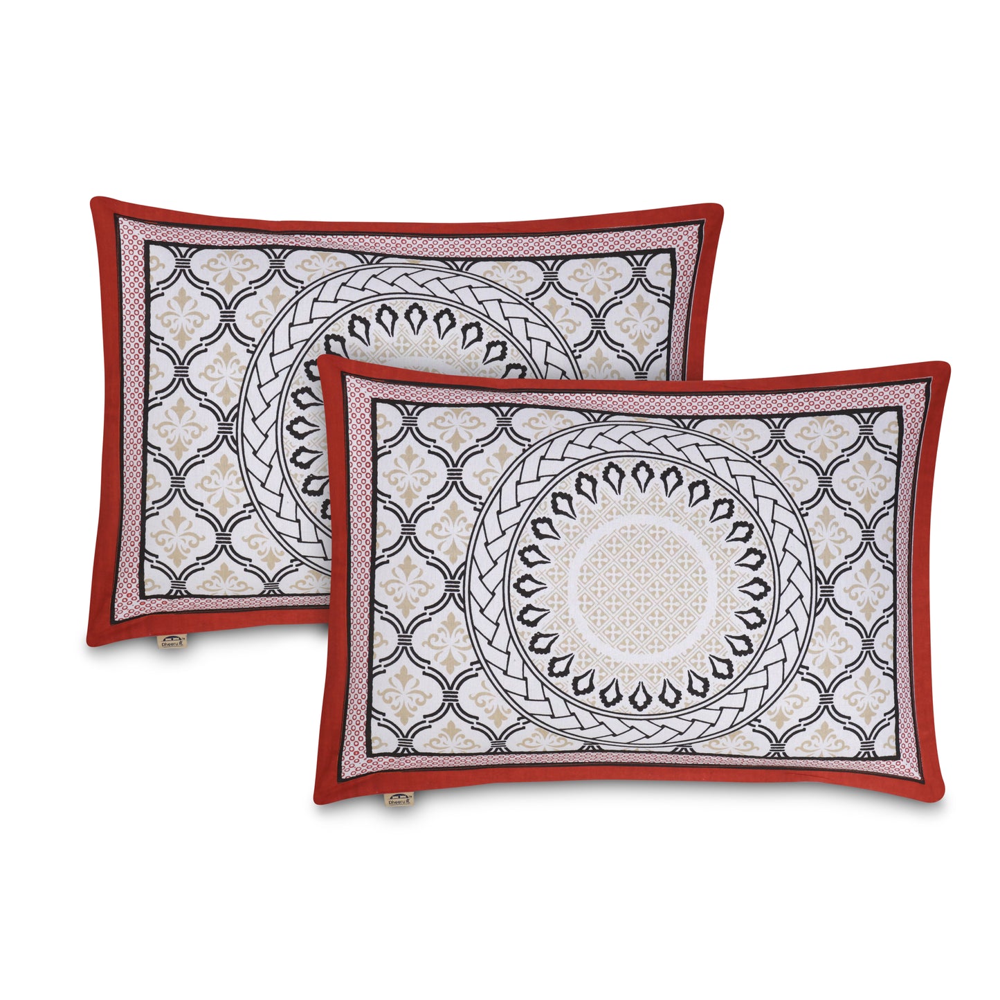 MATHEMATICAL ABSTRACT & EMPIRE CONCENTRIC PATTERN PREMIUM ORGANIC COTTON BEDSHEET