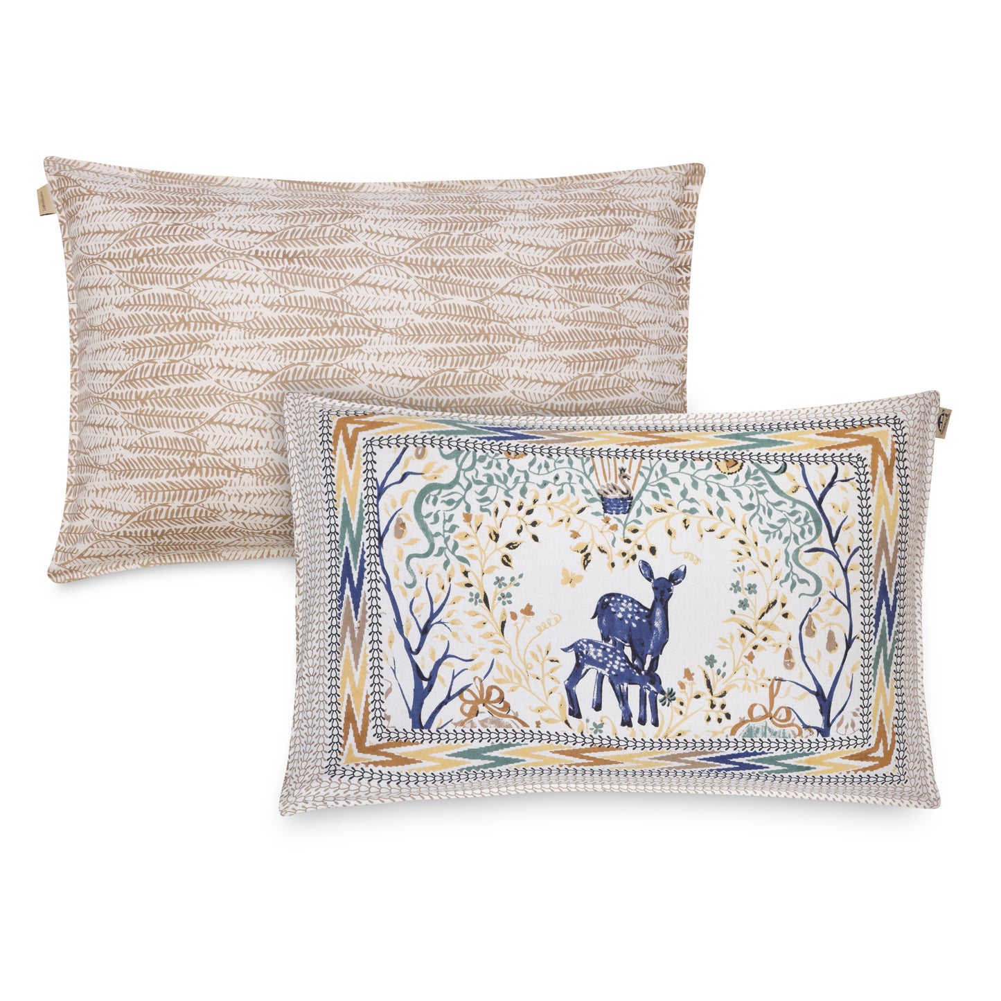THIS LUXURIOUS, SPRING FOREST NATURE THEMED PATTERN FEATURES A PRISTINE TITANIUM ASH ON PREMIUM COTTON BEDSHEET.