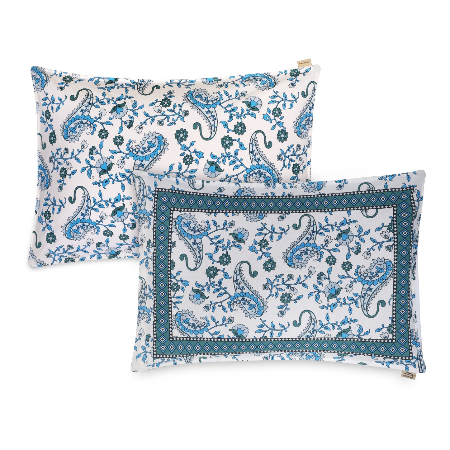 DESERT BOTANICAL BLISS: LUXURIOUS ORGANIC COTTON CARDINAL PRUSSIAN BLUE BEDSHEETS INSPIRED BY NATURE’S SERENITY