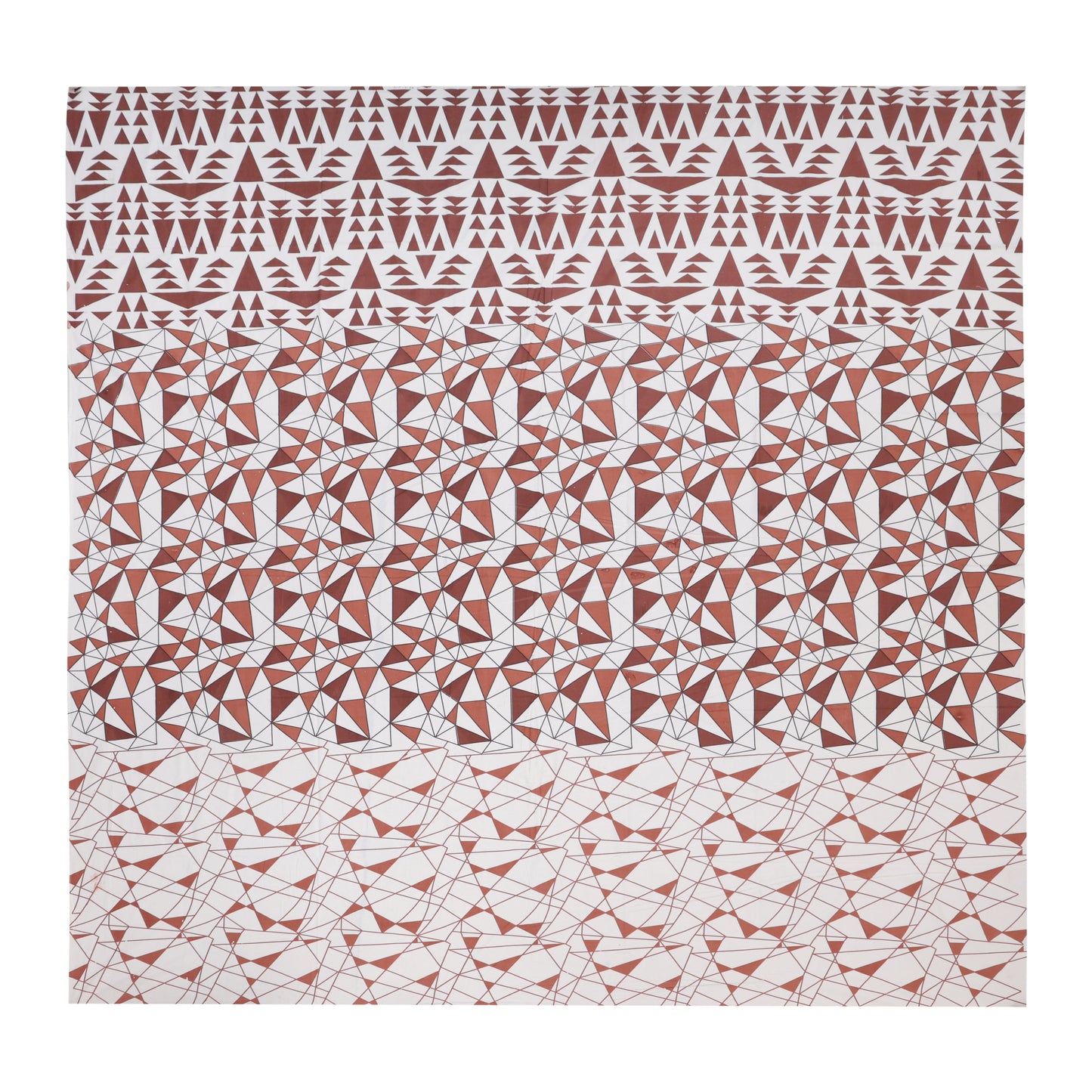 MATHEMATICAL ABSTRACT & GEOMETRICAL PATTERN BEDSHEET IN MAHOGANY COLOR COLLECTION PREMIUM ORGANIC COTTON ETHNIC PRINTED BEDSHEET