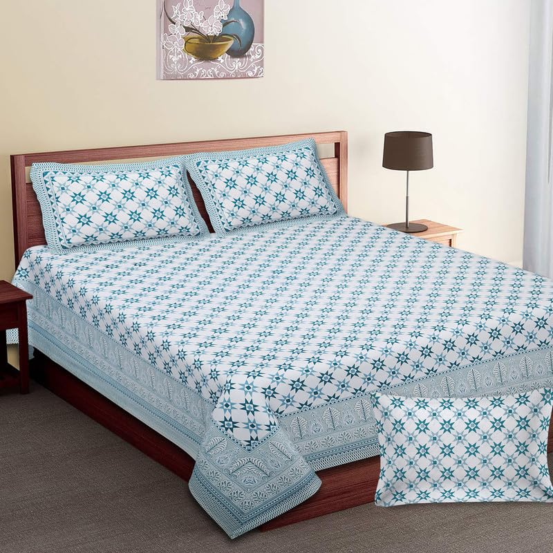 ANTIQUE PRUSSIAN BLUE SUPERNOVA STAR PATTERN IN MATHEMATICAL ABSTRACT PREMIUM ORGANIC COTTON BEDSHEET COLLECTION.
