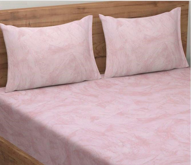 EXCLUSIVE STONE INSPIRED PRINT ORGANIC COTTON BEDSHEETS – PERFECT BLEND OF COMFORT AND STYLE-SHIMMERING BLUSH