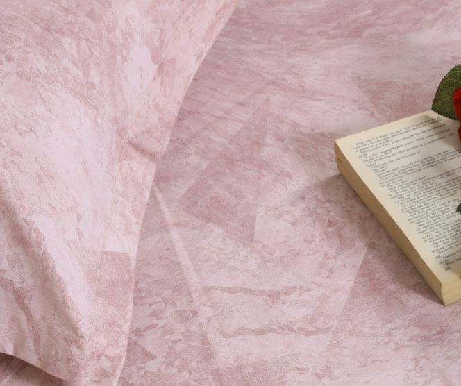 EXCLUSIVE STONE INSPIRED PRINT ORGANIC COTTON BEDSHEETS – PERFECT BLEND OF COMFORT AND STYLE-SHIMMERING BLUSH