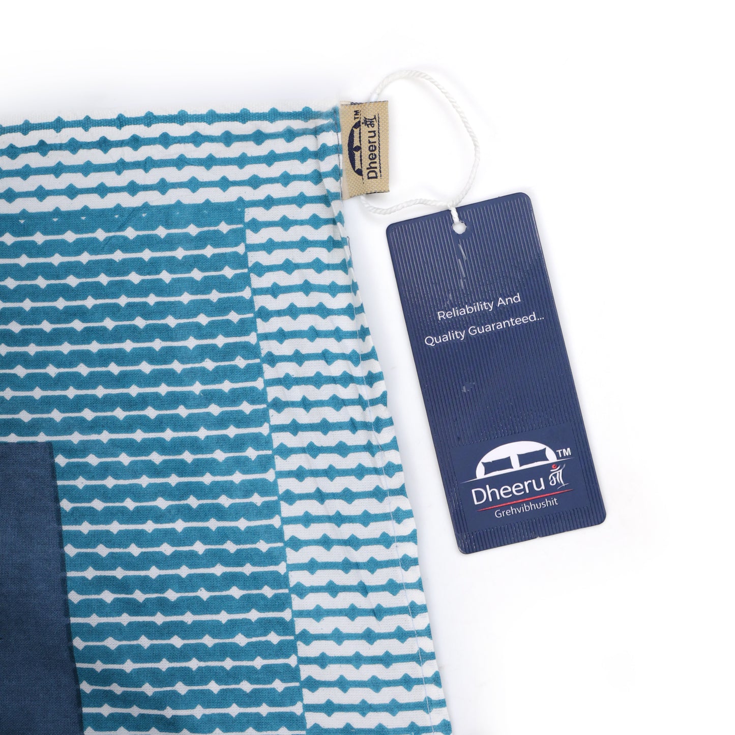 PREMIUM ORGANIC COTTON BEDSHEET LUXURIOUS NAVY BLUE AUTHENTIC TRIBAL WING CREATURE WITH HENNA FOREST LEAF BELL BORDER BEDSHEET NATURE THEMED PATTERN.