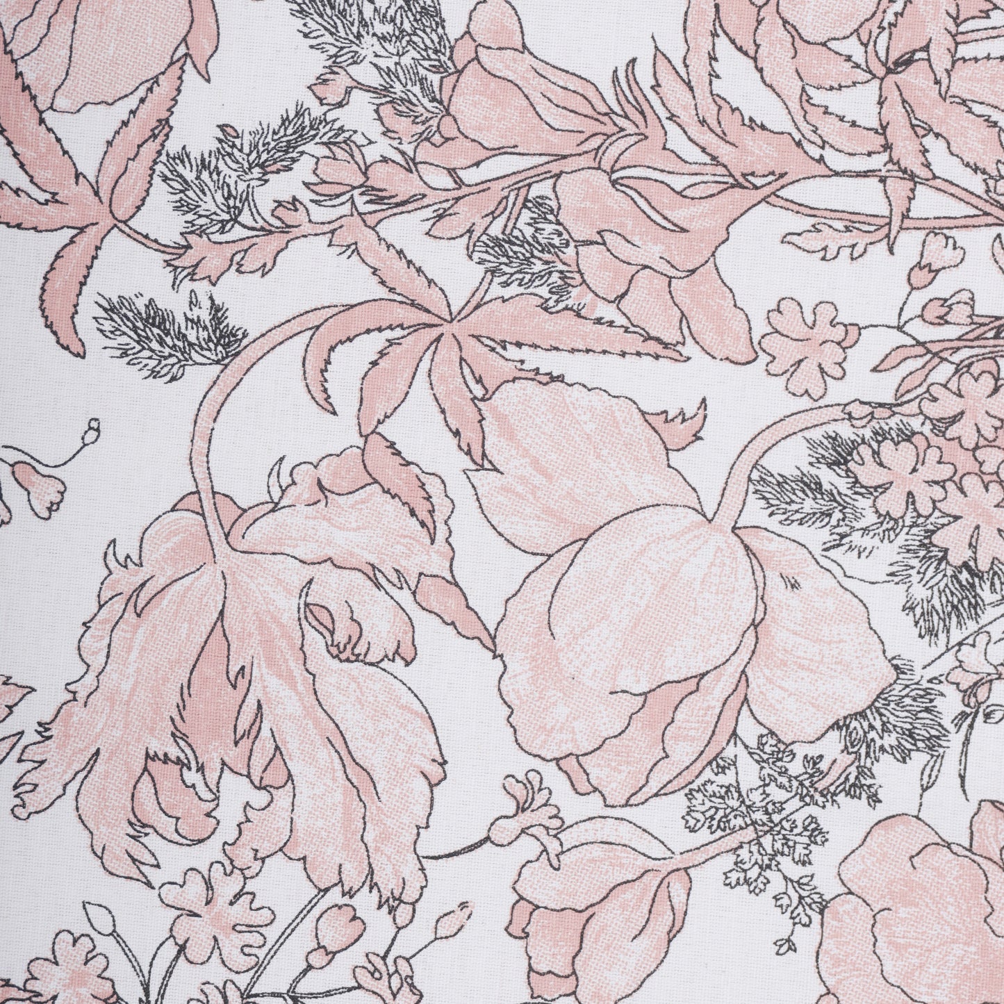 PREMIUM ORGANIC COTTON REVERSIBLE DOHAR - THREE-LAYERED BOTANICAL & GEOMETRIC PATTERN WITH SHIMMERING BLUSH AND INSULATING FALTEN FOR ALL-WEATHER COMFORT