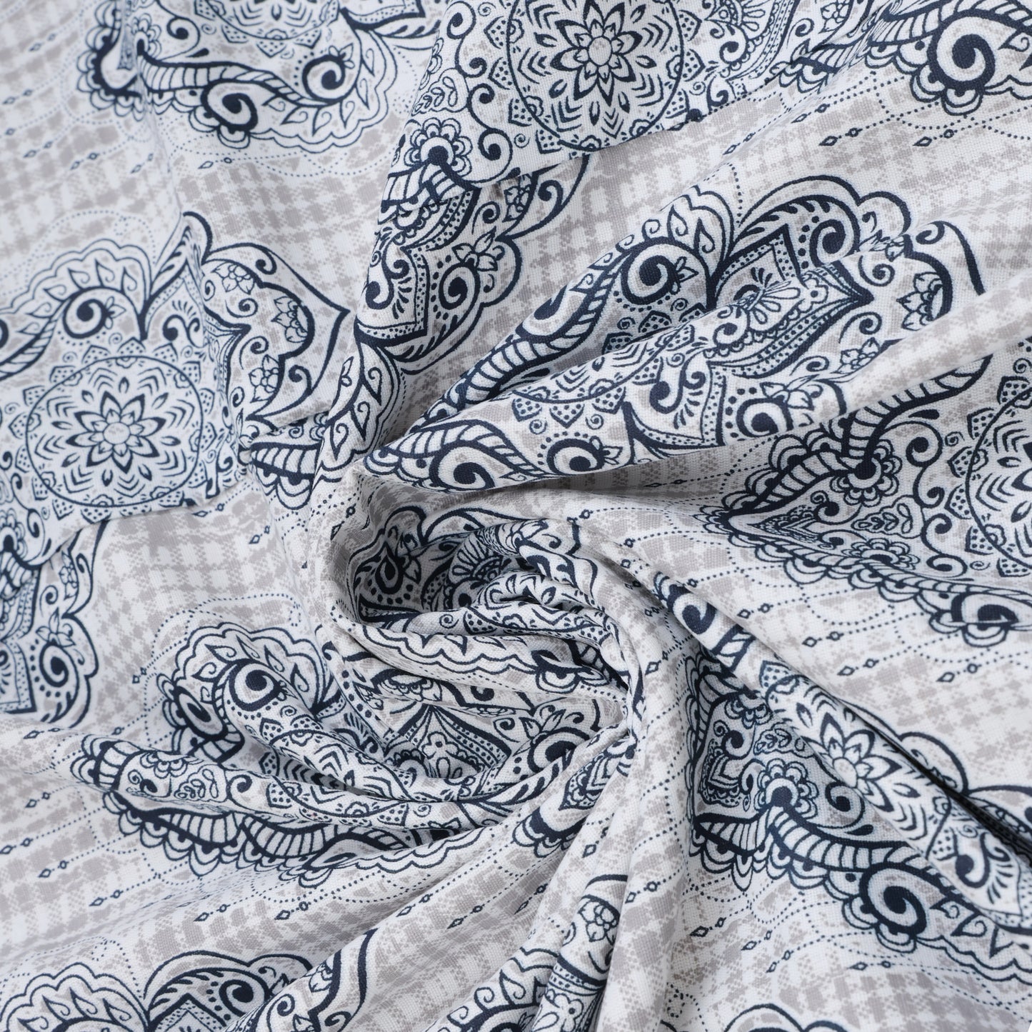 PREMIUM ORGANIC COTTON REVERSIBLE DOHAR - THREE-LAYERED SANGANERI AND GEOMETRIC PATTERN WITH PRISMATIC HUE AND INSULATING MICROFIBRE FOR ALL-WEATHER COMFORT