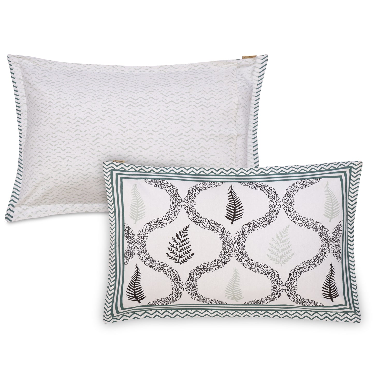 JAAL PATTERN SLEEK TITANIUM ASH COLOR BASE AND BEAUTIFULLY ADORNED WITH THE EMPIRE PLANT MOTIF BEDSHEET.