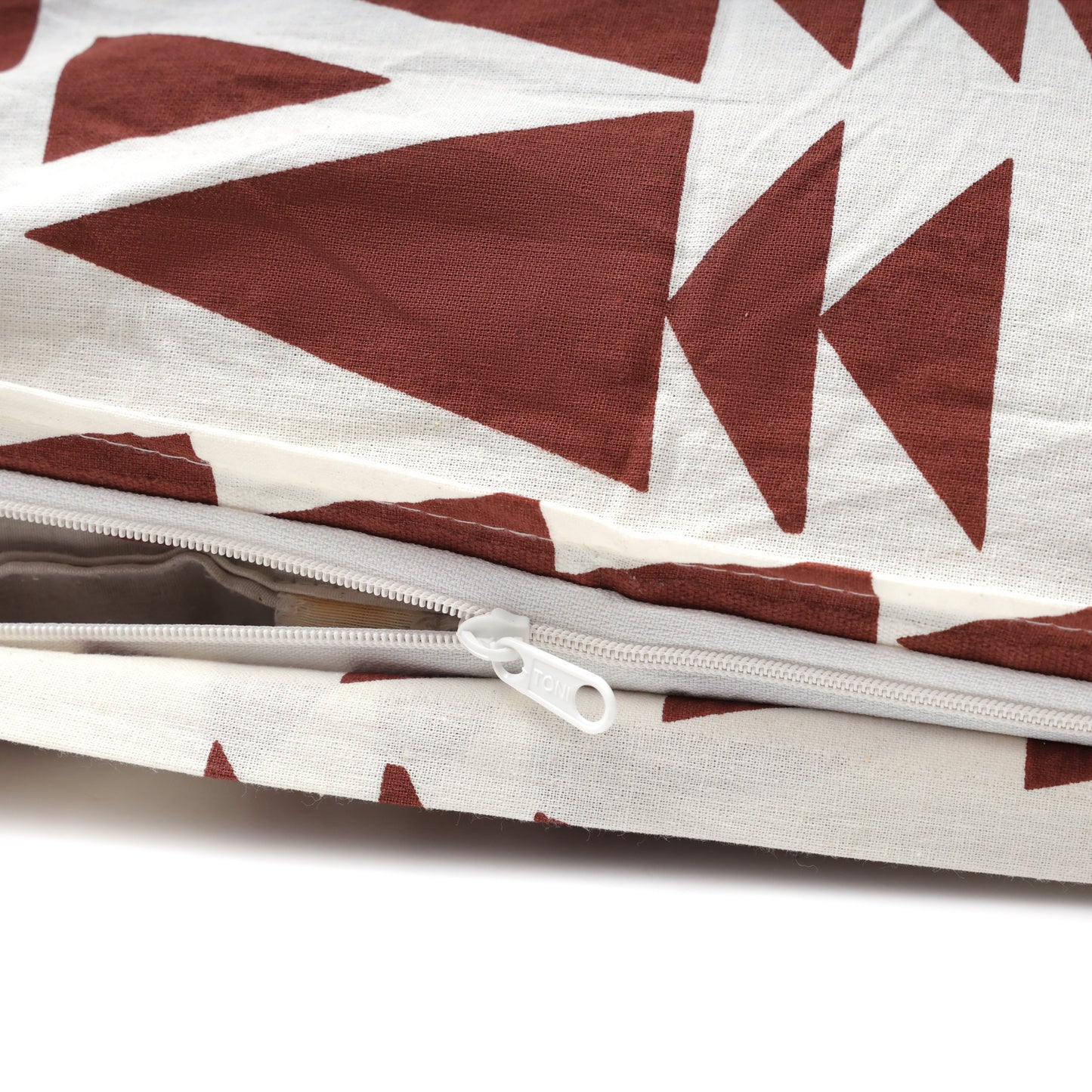 MATHEMATICAL ABSTRACT & GEOMETRICAL PATTERN BEDSHEET IN MAHOGANY COLOR COLLECTION PREMIUM ORGANIC COTTON ETHNIC PRINTED BEDSHEET
