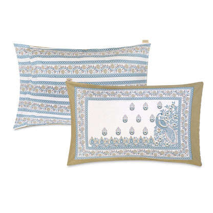 PREMINUM, AUTHENTIC TRIBAL WING CREATURE WITH HENNA FOREST BELL BORDER BEDSHEET