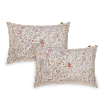 HANDCRAFTED KATHA PRINT ORGANIC COTTON BEDSHEET -INTRICATE AND ARTISANAL CRAFT