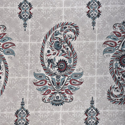 HANDCRAFTED KATHA PRINT ORGANIC COTTON BEDSHEET -INTRICATE AND ARTISANAL CRAFT-
