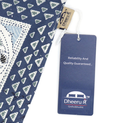 HANDCRAFTED KATHA PRINT ORGANIC COTTON BEDSHEET -INTRICATE AND ARTISANAL CRAFT