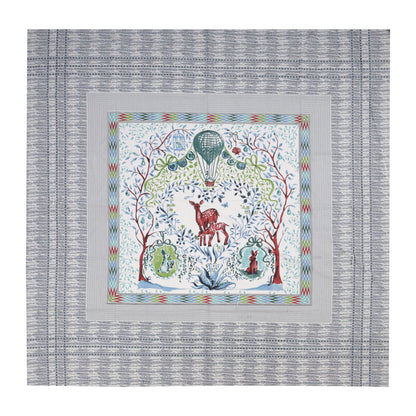 THIS LUXURIOUS, RAINFOREST NATURE THEMED PATTERN,  FEATURES A PRISTINE TITANIUM ASH ON PREMIUM COTTON BEDSHEET.