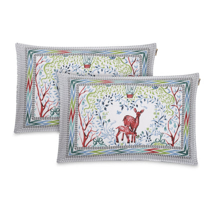 THIS LUXURIOUS, RAINFOREST NATURE THEMED PATTERN,  FEATURES A PRISTINE TITANIUM ASH ON PREMIUM COTTON BEDSHEET.