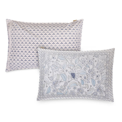 HANDCRAFTED KATHA PRINT ORGANIC COTTON BEDSHEET -INTRICATE AND ARTISANAL CRAFT