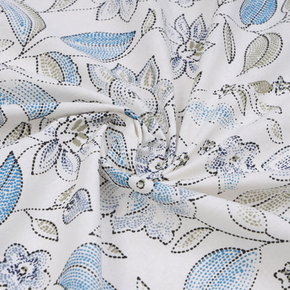 HANDCRAFTED KATHA PRINT ORGANIC COTTON BEDSHEET -INTRICATE AND ARTISANAL CRAFT