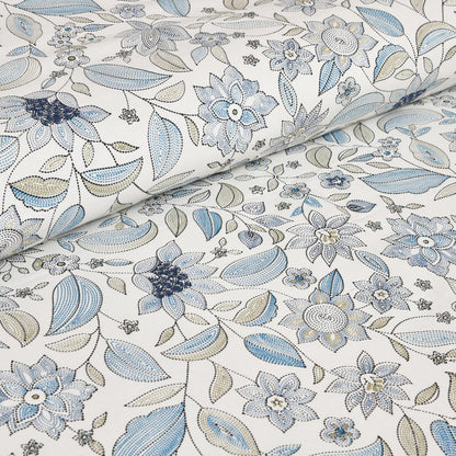 HANDCRAFTED KATHA PRINT ORGANIC COTTON BEDSHEET -INTRICATE AND ARTISANAL CRAFT