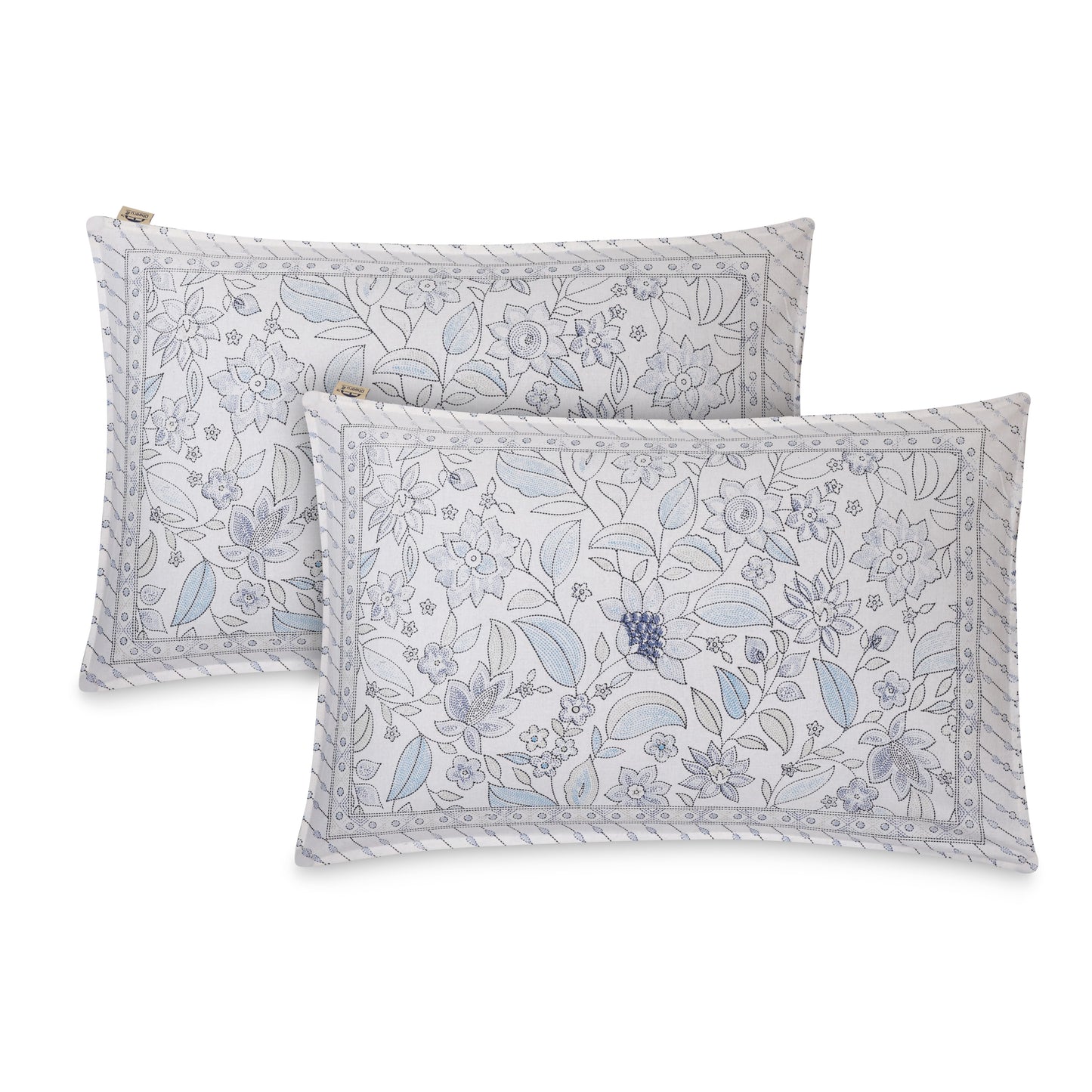 HANDCRAFTED KATHA PRINT ORGANIC COTTON BEDSHEET -INTRICATE AND ARTISANAL CRAFT