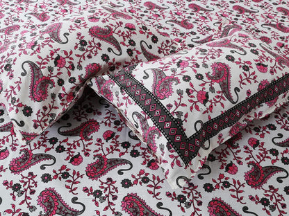 DESERT BOTANICAL BLISS: LUXURIOUS ORGANIC COTTON CARDINAL RED BEDSHEETS INSPIRED BY NATURE’S SERENITY