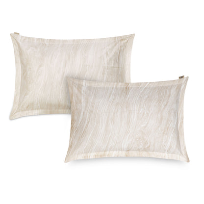 EXCLUSIVE STONE INSPIRED PRINT ORGANIC COTTON BEDSHEETS – PERFECT BLEND OF COMFORT AND STYLE-BEIGE COLOR