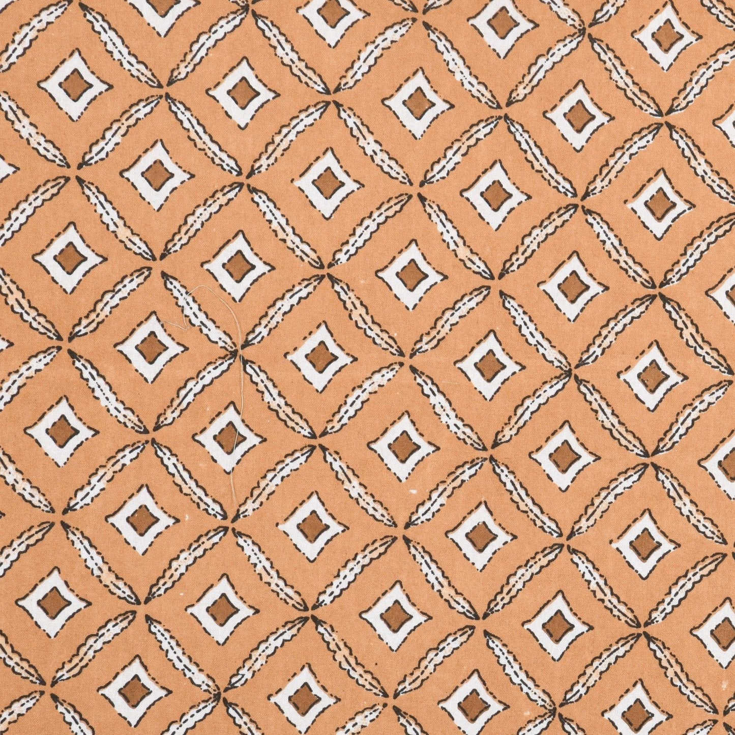 GOLDEN MAHOGANY IMPERIAL TOPAZ MATHEMATICAL ABSTRACT & SLATE HEU EMPIRE PLANT PATTERN  PREMIUM ORGANIC COTTON ETHNIC BLOCK PRINTED BEDSHEET