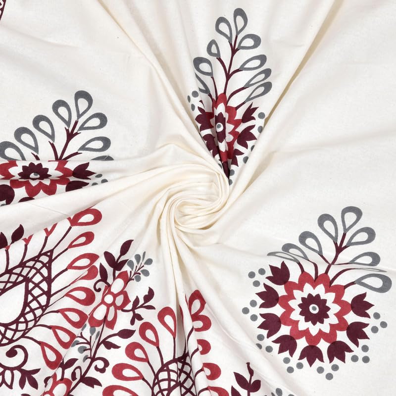 PREMINUM, AUTHENTIC TRIBAL WING CREATURE WITH ROYAL MAROON BELL BORDER BEDSHEET
