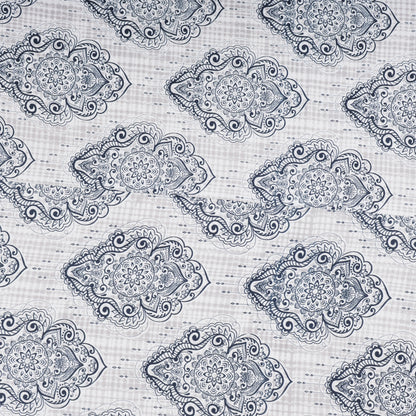 PREMIUM ORGANIC COTTON REVERSIBLE DOHAR - THREE-LAYERED SANGANERI AND GEOMETRIC PATTERN WITH PRISMATIC HUE AND INSULATING MICROFIBRE FOR ALL-WEATHER COMFORT