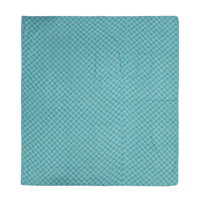 PREMIUM ORGANIC COTTON REVERSIBLE DOHAR - THREE-LAYERED SANGANERI AND GEOMETRIC PATTERN WITH TURQUOSE GREEN HUE AND INSULATING MICROFIBRE FOR ALL-WEATHER COMFORT