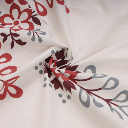 PREMINUM, AUTHENTIC TRIBAL WING CREATURE WITH ROYAL MAROON BELL BORDER BEDSHEET