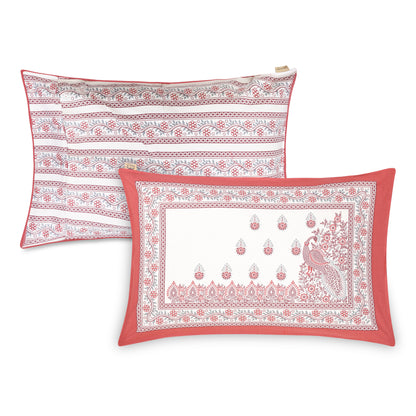 PREMINUM, AUTHENTIC TRIBAL WING CREATURE WITH ROYAL MAROON BELL BORDER BEDSHEET